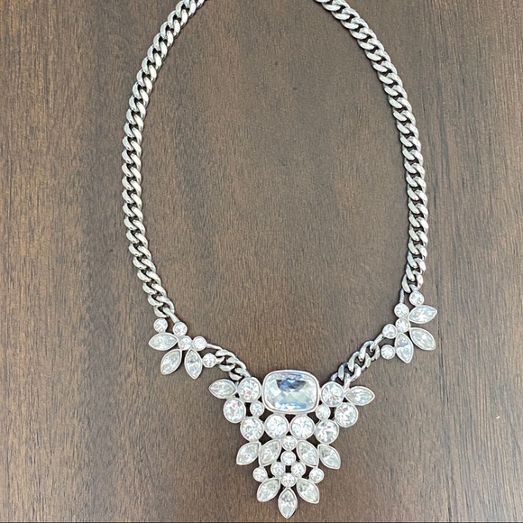 GIVENCHY Necklace Clear Crystal Rhinestone Pendant - Picture 4 of 6